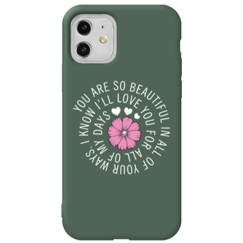 Apple iPhone 11  Your Ways Dark Green Colored Silicone TPU Θήκη