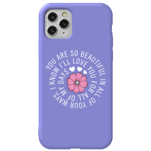 Apple iPhone 11 Pro Your Ways Purple Colored Silicone TPU Θήκη