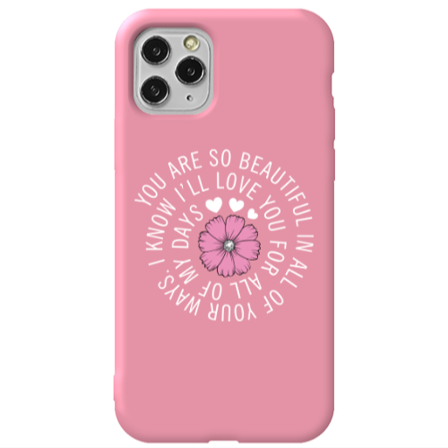Apple iPhone 11 Pro Your Ways Pink Colored Silicone TPU Θήκη