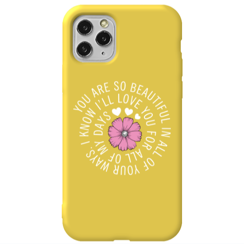 Apple iPhone 11 Pro Your Ways Yellow Colored Silicone TPU Θήκη