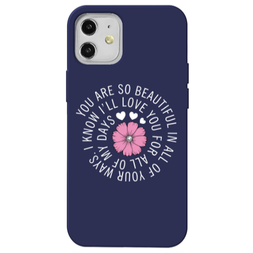 Apple iPhone 12 Your Ways Dark blue Colored Silicone TPU Θήκη