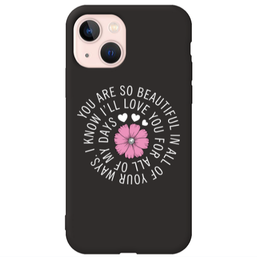 Apple iPhone 13 Your Ways Black Colored Silicone TPU Θήκη