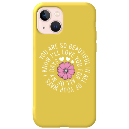 Apple iPhone 13 Your Ways Yellow Colored Silicone TPU Θήκη