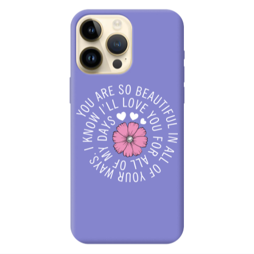 Apple iPhone 13 Pro Max Your Ways Purple Colored Silicone TPU Θήκη
