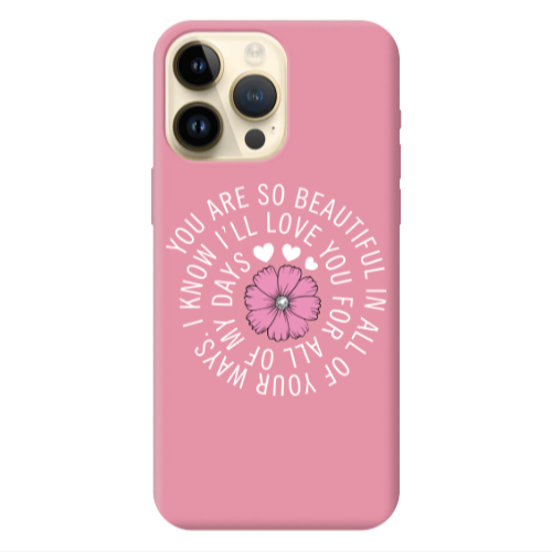 Apple iPhone 13 Pro Max Your Ways Pink Colored Silicone TPU Θήκη