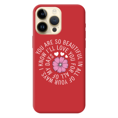 Apple iPhone 13 Pro Max Your Ways Red Colored Silicone TPU Θήκη