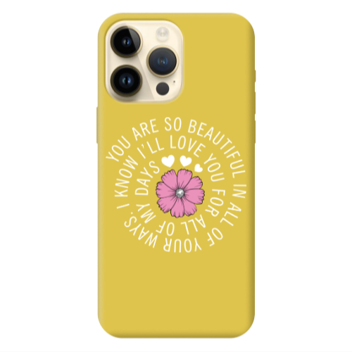 Apple iPhone 13 Pro Max Your Ways Yellow Colored Silicone TPU Θήκη
