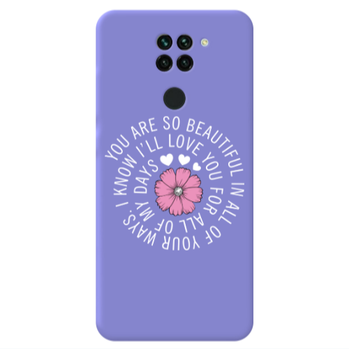 Xiaomi Redmi Note 9 Your Ways Purple Colored Silicone TPU Θήκη