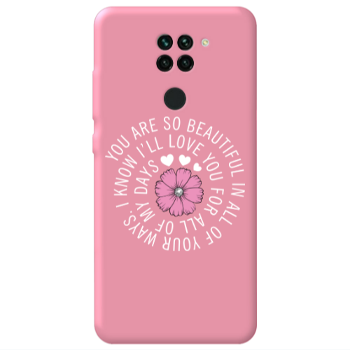 Xiaomi Redmi Note 9 Your Ways Pink Colored Silicone TPU Θήκη
