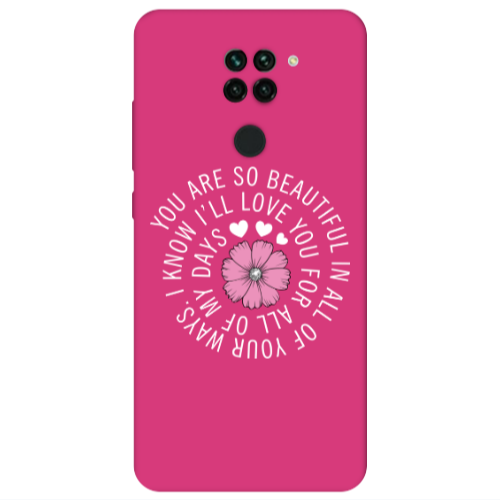 Xiaomi Redmi Note 9 Your Ways Fuchsia Colored Silicone TPU Θήκη