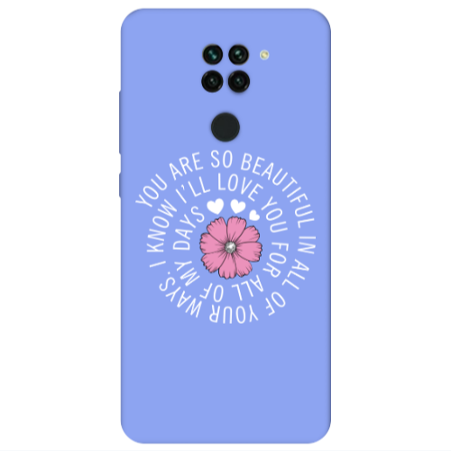 Xiaomi Redmi Note 9 Your Ways Light Purple Colored Silicone TPU Θήκη