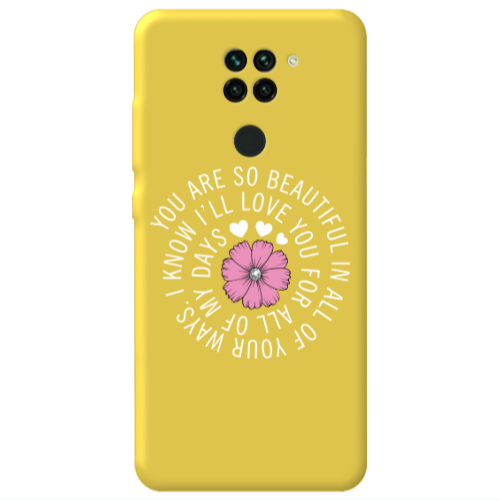 Xiaomi Redmi Note 9 Your Ways Yellow Colored Silicone TPU Θήκη