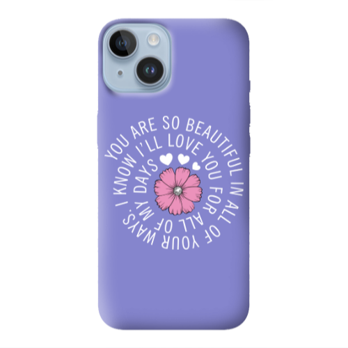Apple iPhone 14  Your Ways Purple Colored Silicone TPU Θήκη