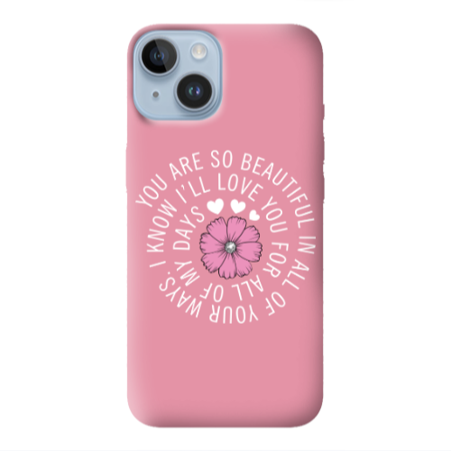 Apple iPhone 14 Plus Your Ways Pink Colored Silicone TPU Θήκη