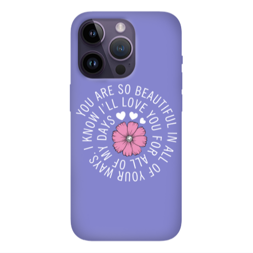 Apple iPhone 14 Pro  Your Ways Purple Colored Silicone TPU Θήκη