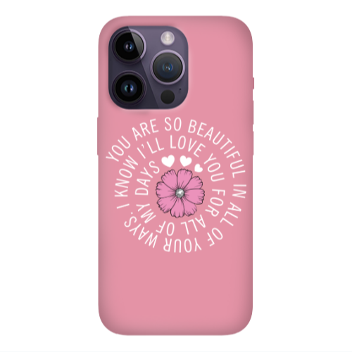 Apple iPhone 14 Pro  Your Ways Pink Colored Silicone TPU Θήκη
