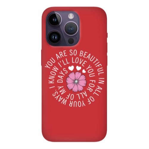 Apple iPhone 14 Pro  Your Ways Red Colored Silicone TPU Θήκη