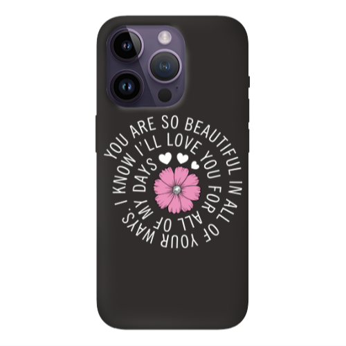 Apple iPhone 14 Pro Max Your Ways Black Colored Silicone TPU Θήκη