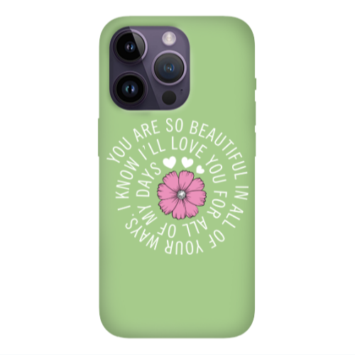 Apple iPhone 14 Pro Max Your Ways Light Green Colored Silicone TPU Θήκη