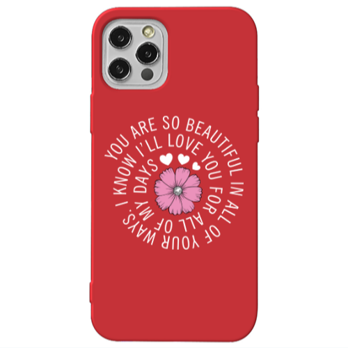 Apple iPhone 13 Pro Your Ways Red Colored Silicone TPU Θήκη