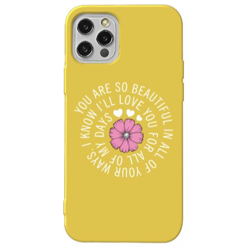 Apple iPhone 13 Pro Your Ways Yellow Colored Silicone TPU Θήκη