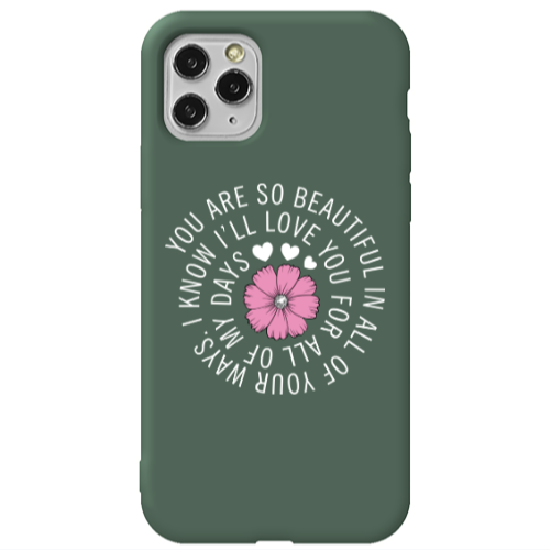 Apple iPhone 11 Pro Max Your Ways Dark Green Colored Silicone TPU Θήκη