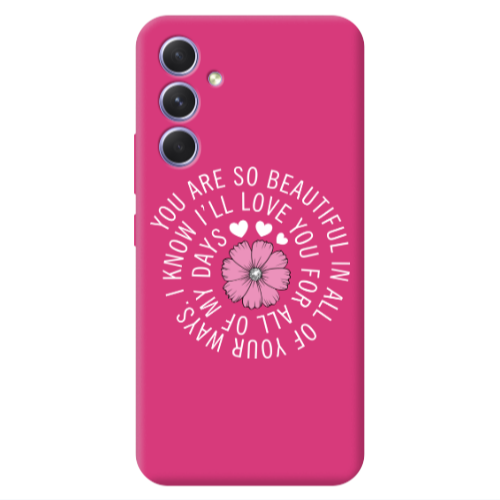 Samsung A54 Your Ways Fuchsia Colored Silicone TPU Θήκη