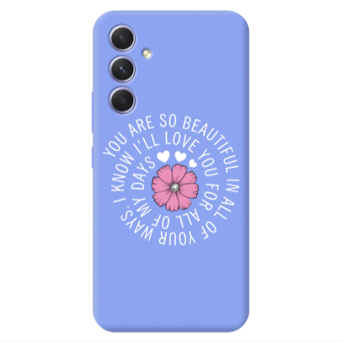 Samsung A54 Your Ways Light Purple Colored Silicone TPU Θήκη