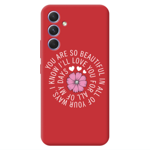 Samsung A54 Your Ways Red Colored Silicone TPU Θήκη