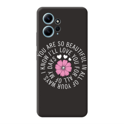 Xiaomi Redmi Note 12 4G Your Ways Black Colored Silicone TPU Θήκη