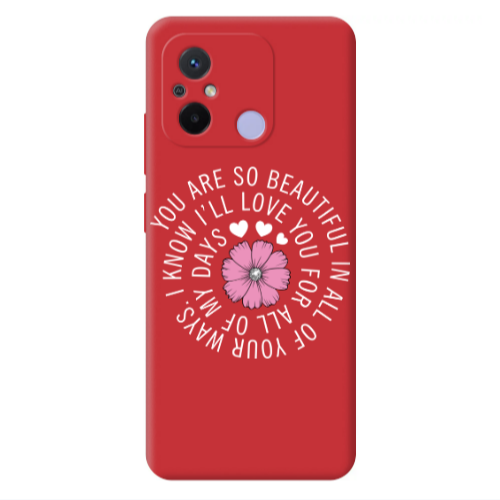 Xiaomi Redmi 12C Your Ways Red Colored Silicone TPU Θήκη