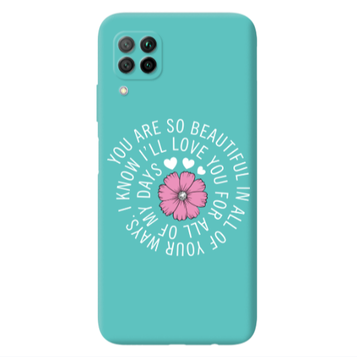 Huawei P40 Lite Your Ways Turquoise Colored Silicone TPU Θήκη