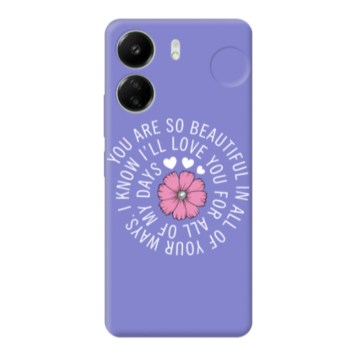 Xiaomi Redmi 13C Your Ways Purple Colored Silicone TPU Θήκη