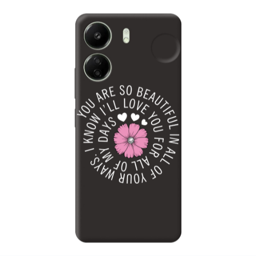 Xiaomi Redmi 13C Your Ways Black Colored Silicone TPU Θήκη