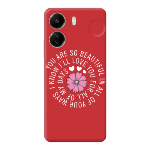 Xiaomi Redmi 13C Your Ways Red Colored Silicone TPU Θήκη