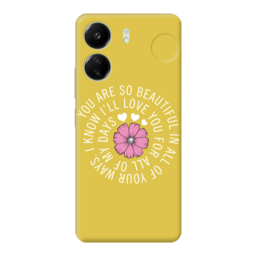 Xiaomi Redmi 13C Your Ways Yellow Colored Silicone TPU Θήκη