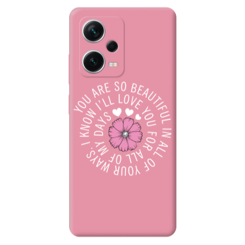 Xiaomi Poco X5 Your Ways Pink Colored Silicone TPU Θήκη