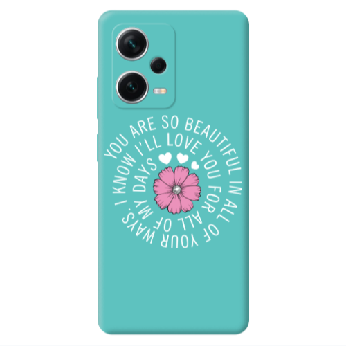 Xiaomi Poco X5 Your Ways Turquoise Colored Silicone TPU Θήκη