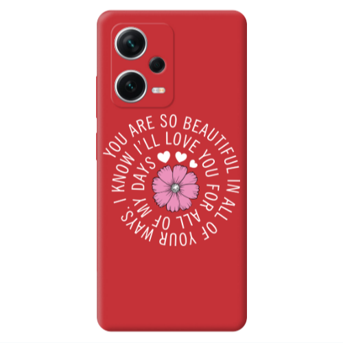 Xiaomi Poco X5 Your Ways Red Colored Silicone TPU Θήκη