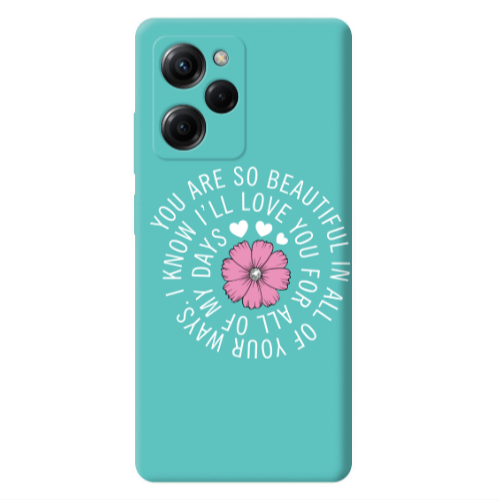 Xiaomi Poco X5 Pro Your Ways Turquoise Colored Silicone TPU Θήκη