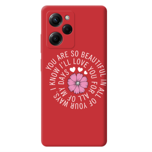 Xiaomi Poco X5 Pro Your Ways Red Colored Silicone TPU Θήκη