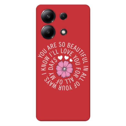 Xiaomi Redmi Note 13 4G Your Ways Red Colored Silicone TPU Θήκη