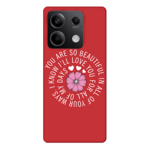 Xiaomi Redmi Note 13Pro 5G Your Ways Red Colored Silicone TPU Θήκη
