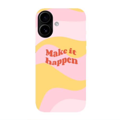 Apple Iphone 16 plus Make it hapen Transparent Silicone TPU Θήκη