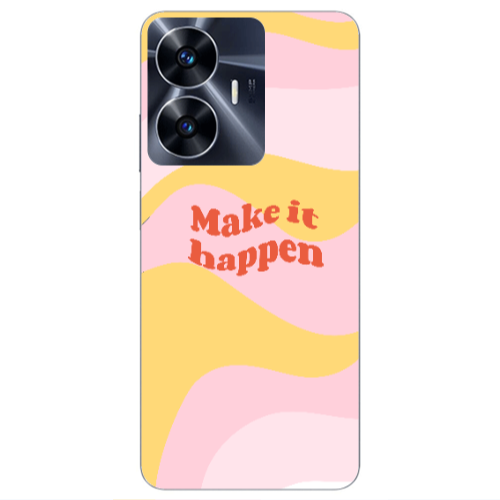 Realme Note 50 Make it hapen Transparent Silicone TPU Θήκη