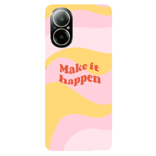 Realme C67 Make it hapen Transparent Silicone TPU Θήκη