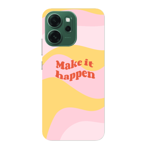 Oppo 14 F Make it hapen Transparent Silicone TPU Θήκη