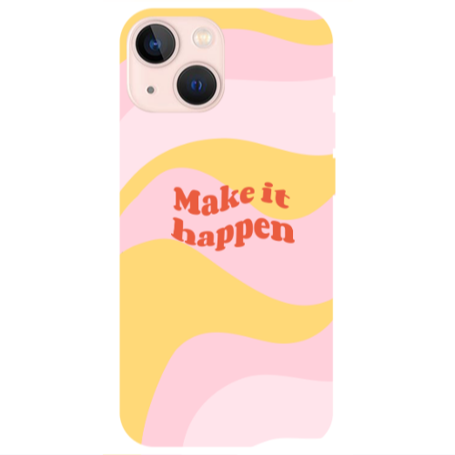 Apple iPhone 13 Make it hapen Transparent Silicone TPU Θήκη