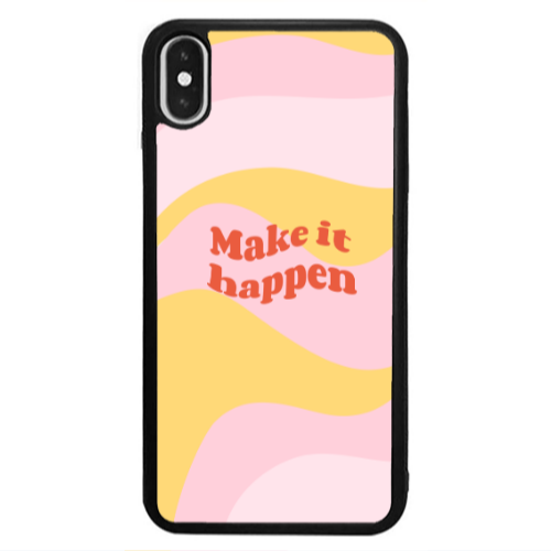 Apple iPhone X Make it hapen Black Glossy Θήκη