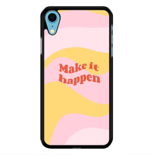 Apple iPhone Xr Make it hapen Black Glossy Θήκη